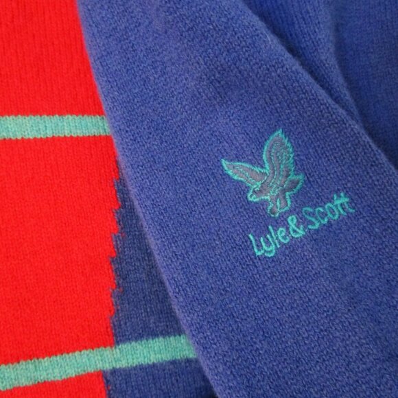 Mens V Neck Pullover Sweater Jumper Intarsia  Scotland - Picture 5 of 8